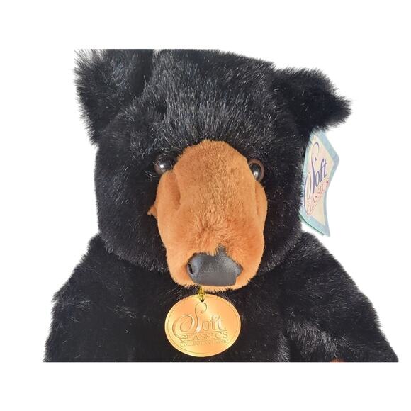 Black Bear Plush 14" 1995 Toys R Us Geoffrey Soft Classic Stuffed Animal Stuffie - Picture 2 of 11